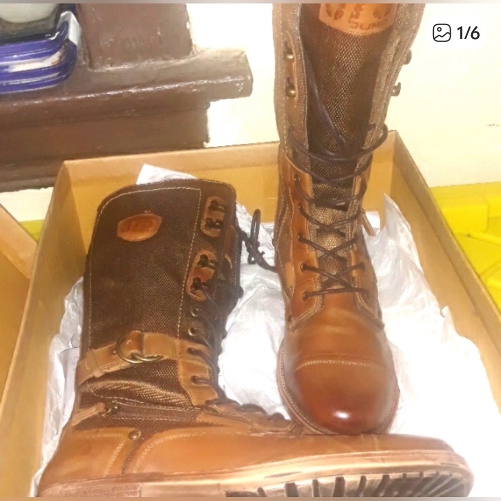 J75 Brown leather military boots #militaryboots